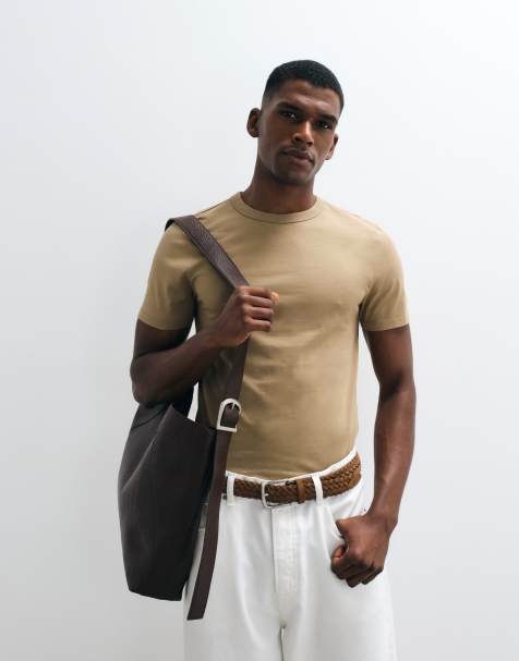 ASOS DESIGN – breatheMAX™ Lite – Brun t-shirt med smal passform - view 1