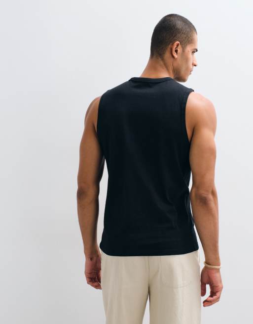 ASOS DESIGN – breatheMAX™ Lite – Czarny top bez rękawów o regularnym kroju , 5 z 5