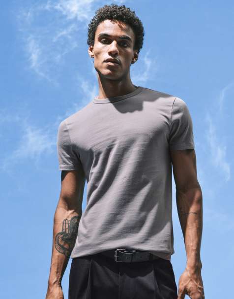 ASOS DESIGN – breatheMAX™ Lite – Mörkgrå t-shirt med smal passform - view 1
