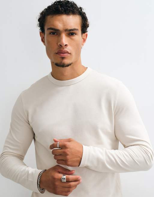 ASOS DESIGN breatheMAX™ Lite regular fit long sleeve t-shirt in grey pique , 3 of 5