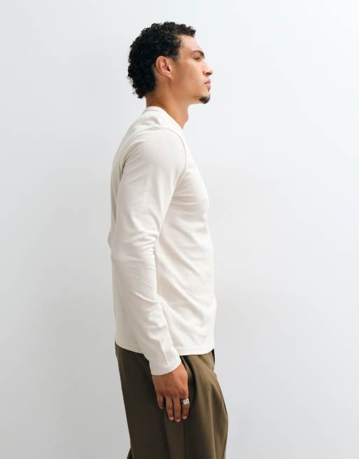 ASOS DESIGN breatheMAX™ Lite regular fit long sleeve t-shirt in grey pique , 4 of 5