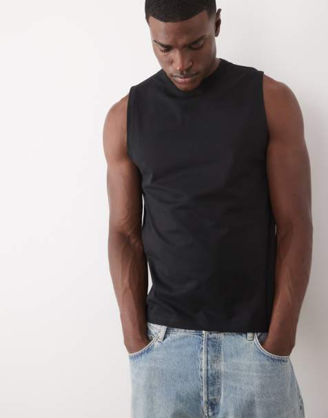 ASOS DESIGN breatheMAX™ Lite regular fit tank in black - view 1