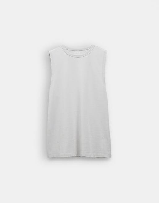 ASOS DESIGN breatheMAX™ Lite regular fit tank in grey cotton blend , 6 of 7