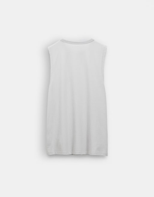 ASOS DESIGN - breatheMAX™ Lite - Top senza maniche vestibilità classica in misto cotone grigio , 7 di 7
