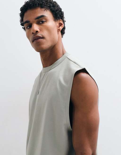 ASOS DESIGN – breatheMAX™ – Ljusgrönt, kraftigt linne i oversize av bomullsmix , 3 av 5