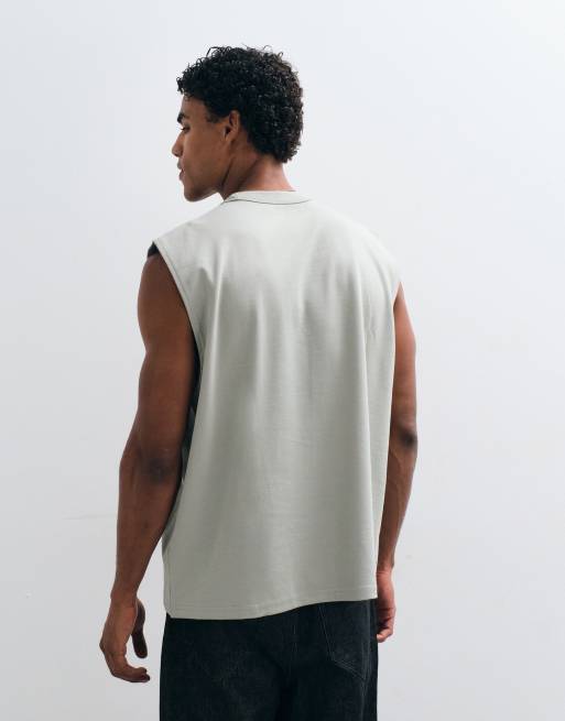ASOS DESIGN – breatheMAX™ – Ljusgrönt, kraftigt linne i oversize av bomullsmix , 5 av 5