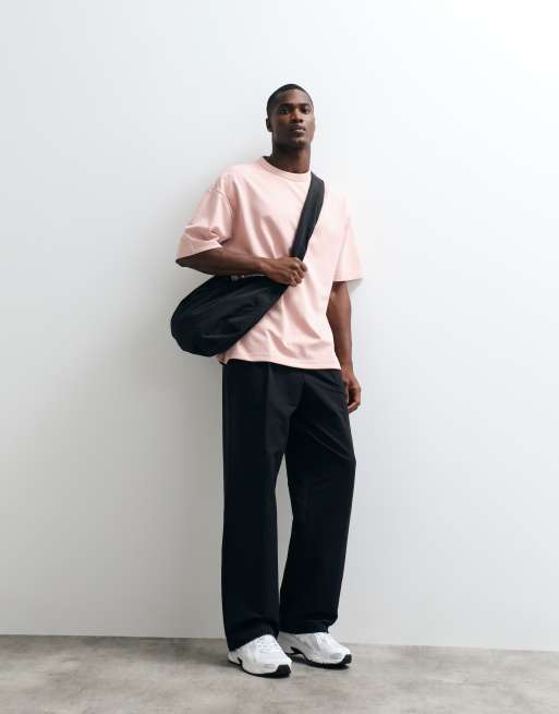 ASOS DESIGN - breatheMAX™ - Lyserød oversized T-shirt i kraftig bomuldsblanding , 3 af 5