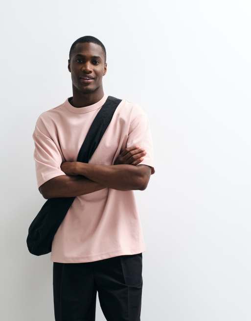 ASOS DESIGN - breatheMAX™ - Lyserød oversized T-shirt i kraftig bomuldsblanding , 5 af 5