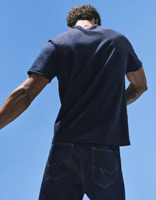 ASOS DESIGN – breatheMAX™ – Marinblå, kraftig t-shirt i bomullsmix och regular fit , 5 av 5