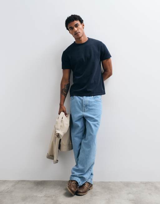 ASOS DESIGN - BreatheMAX™ - Marineblå kraftig T-shirt i regular fit, 2 af 5