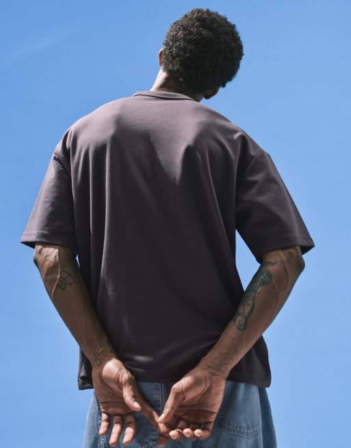 ASOS DESIGN – breatheMAX™ – Oversize-T-Shirt aus schwerem Baumwollmix in Anthrazit, 5 von 5