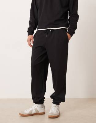 Asos Design Breathemax™ Oversized Sweatpants In Black