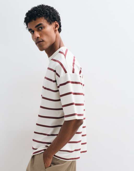 ASOS DESIGN - BreatheMAX™ - Oversized T-shirt med røde striber , 5 af 5