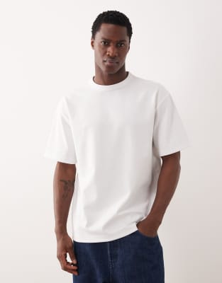 BreatheMAX - Relaxed-Fit-T-Shirt aus schwerem Baumwollmix in Weiß Weiß M