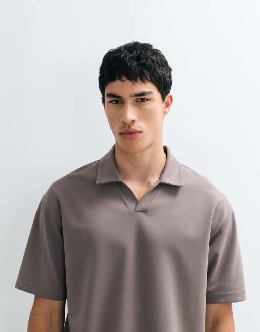 ASOS DESIGN breatheMAX™ relaxed polo in stone, 3 of 5