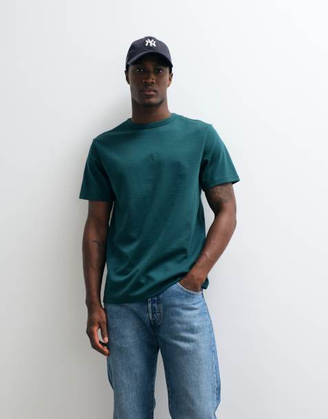 ASOS DESIGN – breatheMAX™ – Salviagrön, kraftig t-shirt i bomullsmix och regular fit - view 1
