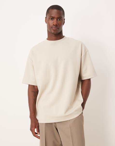 ASOS DESIGN – breatheMAX™ – Schweres Oversize-T-Shirt in Steinbeige - view 1
