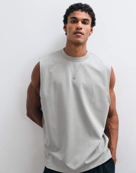 ASOS DESIGN – breatheMAX™ – Schweres Oversize-Tanktop aus Baumwollmix in Grau - view 1