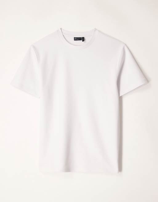 ASOS DESIGN – breatheMAX™ – Schweres Regular-Fit-T-Shirt aus Baumwollmix in Weiß, 5 von 5