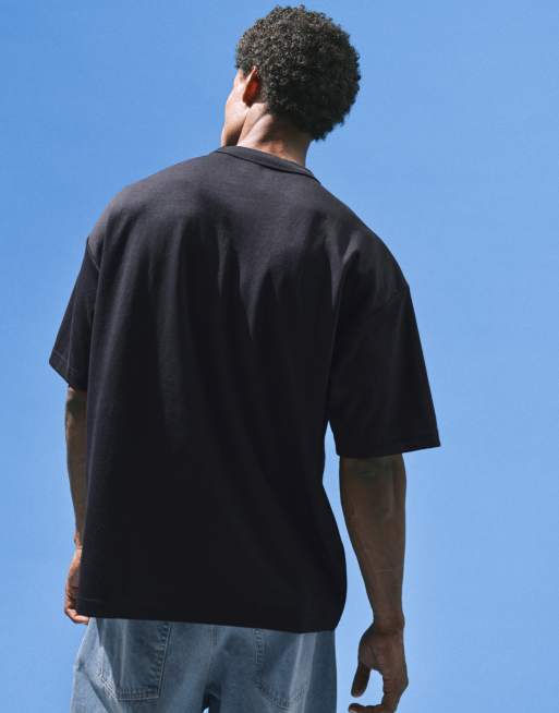 ASOS DESIGN – breatheMAX™ – Svart, kraftig t-shirt i oversize och bomullsmix, 5 av 5