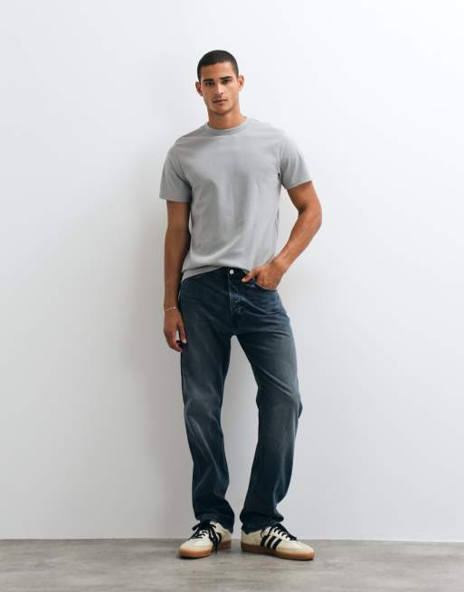 ASOS DESIGN - breatheMAX™ - T-shirt girocollo in misto cotone pesante grigio, 3 di 5