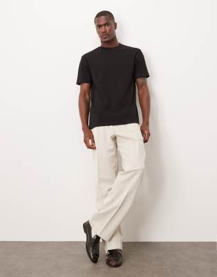 ASOS DESIGN - breatheMAX - T-shirt girocollo in misto cotone pesante nera  - view 1