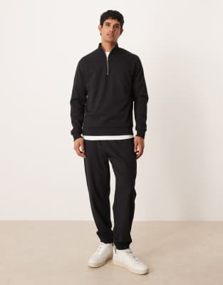 Asos Design Breathemax™ Tapered Sweatpants In Black