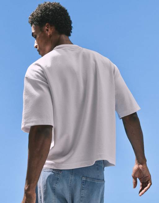 ASOS DESIGN – breatheMAX™ – Vit, kraftig t-shirt i oversize och bomullsmix med boxig passform , 5 av 5