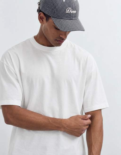 ASOS DESIGN – breatheMAX™ – Vit, kraftig t-shirt i oversize och bomullsmix med hög krage, 8 av 10