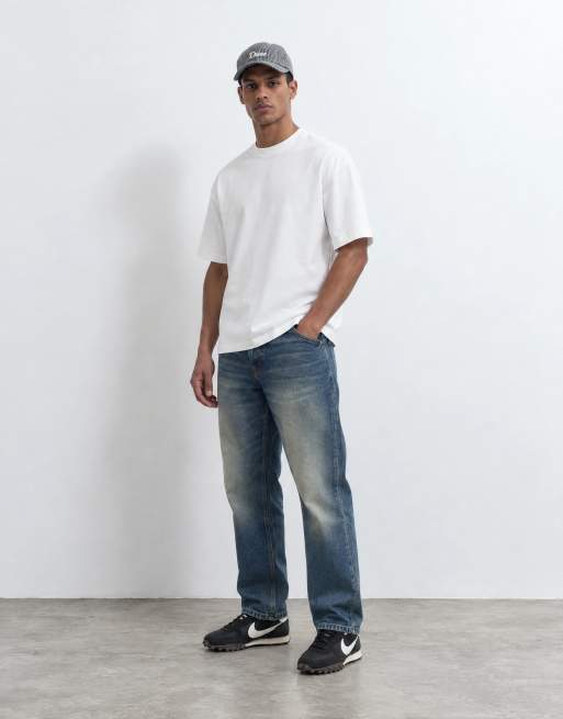 ASOS DESIGN – breatheMAX™ – Vit, kraftig t-shirt i oversize och bomullsmix med hög krage, 9 av 10