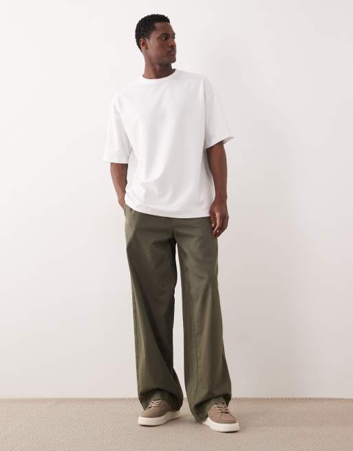 ASOS DESIGN – breatheMAX™ – Vit, kraftig t-shirt i oversize och bomullsmix , 2 av 5