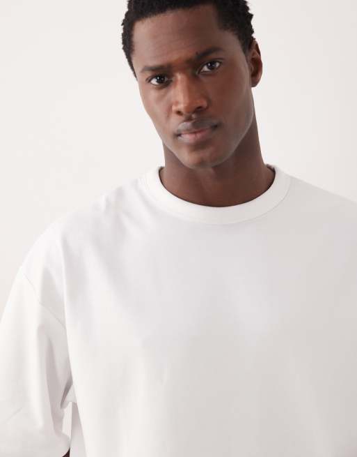 ASOS DESIGN – breatheMAX™ – Vit, kraftig t-shirt i oversize och bomullsmix , 5 av 5