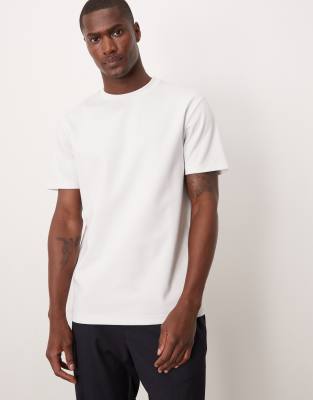 ASOS DESIGN – BreatheMAX – Vit, kraftig t-shirt med rund halsringning - view 1