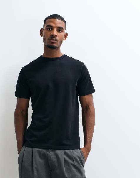 ASOS DESIGN breatheMAX zwaar T-shirt in zwart katoenmix - view 1