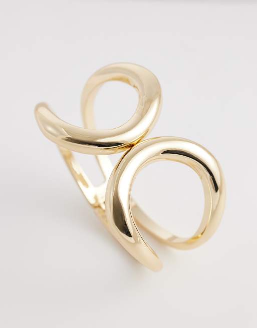 ASOS DESIGN - Brede armband met abstracte vorm in goudkleur, 3 van 3