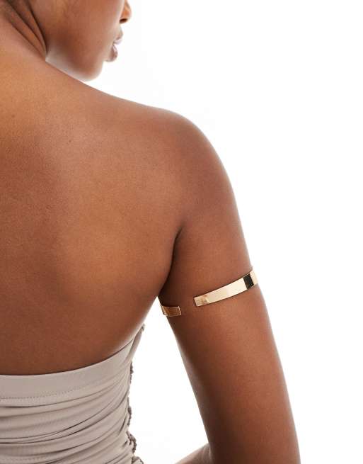 ASOS DESIGN - Brede armband met gedraaid detail in goudkleur, 2 van 4