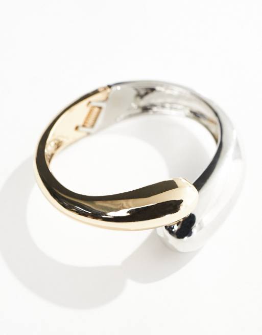 ASOS DESIGN - Brede armband van gemengd metaal in multi, 4 van 4