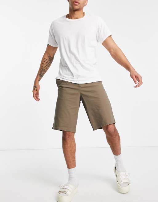 ASOS DESIGN - Brede chinoshorts i brun, 4 af 4