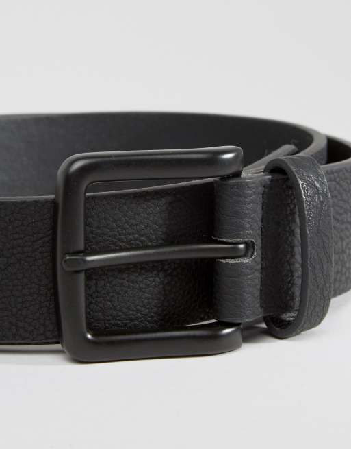ASOS DESIGN - Brede riem van zwart imitatieleer met gesp met coating, 2 van 4