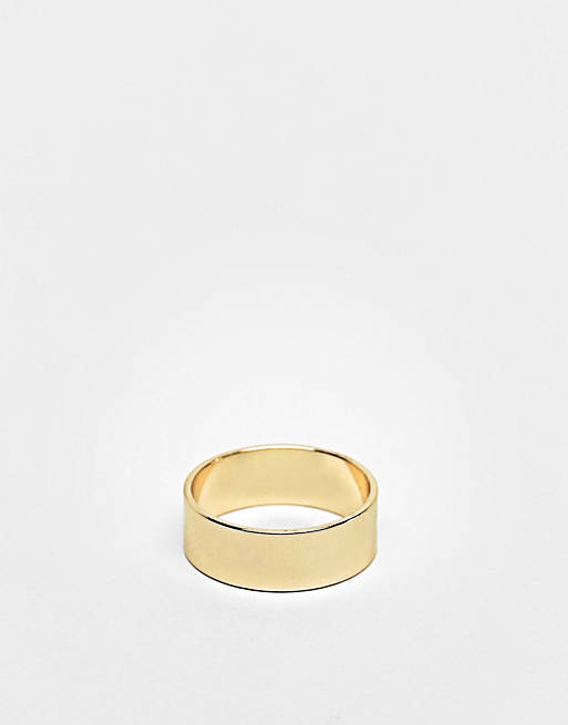ASOS DESIGN - Brede ring in goudkleur