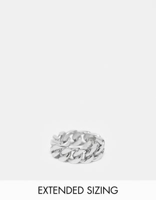 Brede zilveren ring voor dames - Perfect als duimring - Goud en
