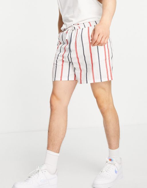 ASOS DESIGN - Brede shorts i multifarvede striber
