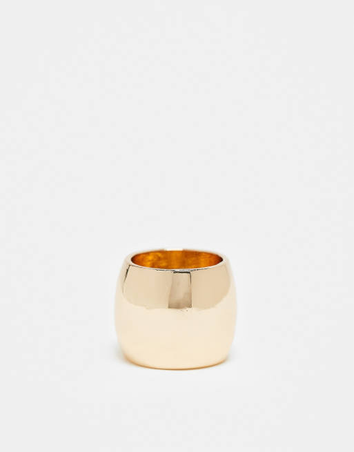 ASOS DESIGN – Breiter Bandring in Goldoptik