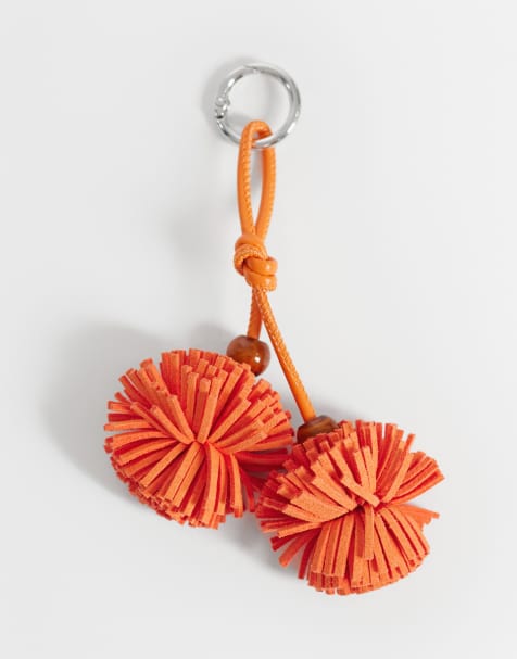 ASOS DESIGN - Breloque de sac à pompon - Orange - view 1