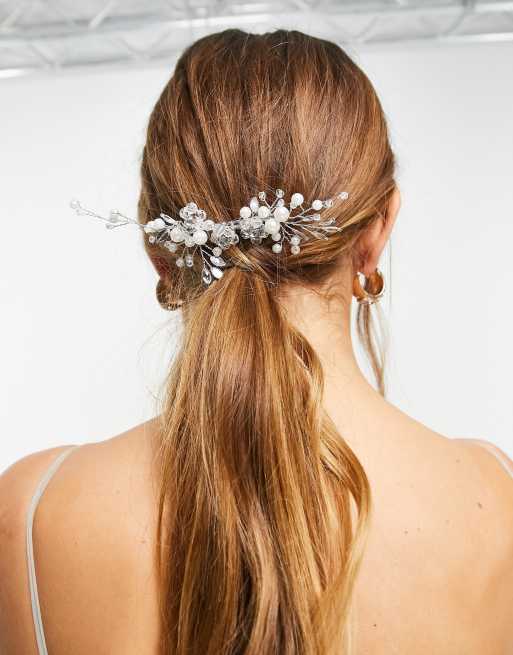 ASOS DESIGN – Bridal – Haarkamm mit Perlen und Kristallsteinen ASOS