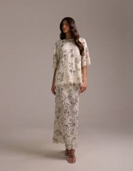ASOS DESIGN Bridal lace maxi skirt with embellishment