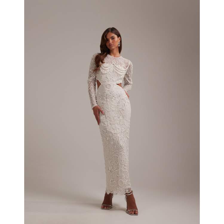 pics of lace wedding dresses V-Neck Lace Short-Sleeved A-Line Tulle Bridal Dress