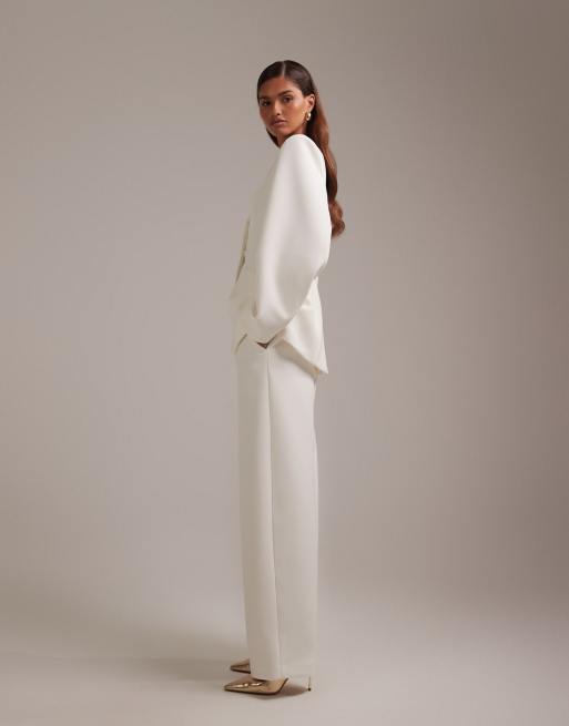 ASOS DESIGN bridal structured blazer in ivory, 5 of 5