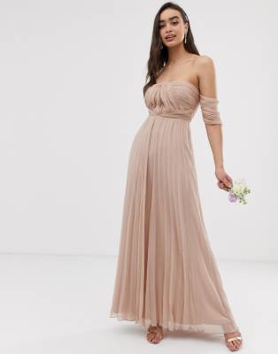 asos bardot bridesmaid dress