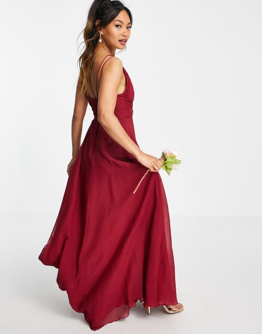 Asos berry best sale maxi dress